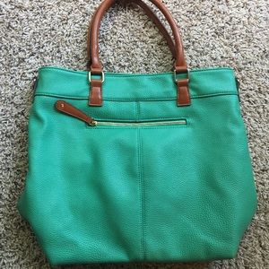 Teal shoulder bag